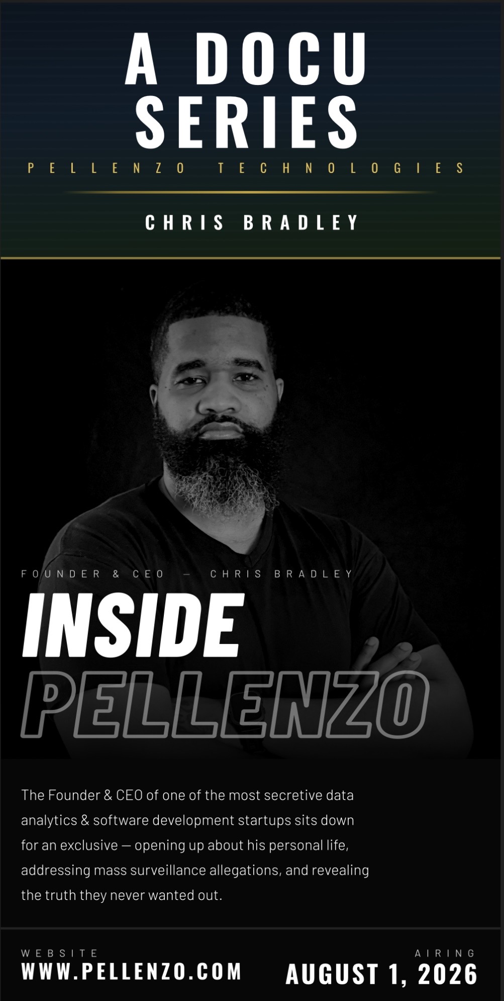 Inside Pellenzo — a docu series with Founder & CEO Chris Bradley, airing August 1, 2026